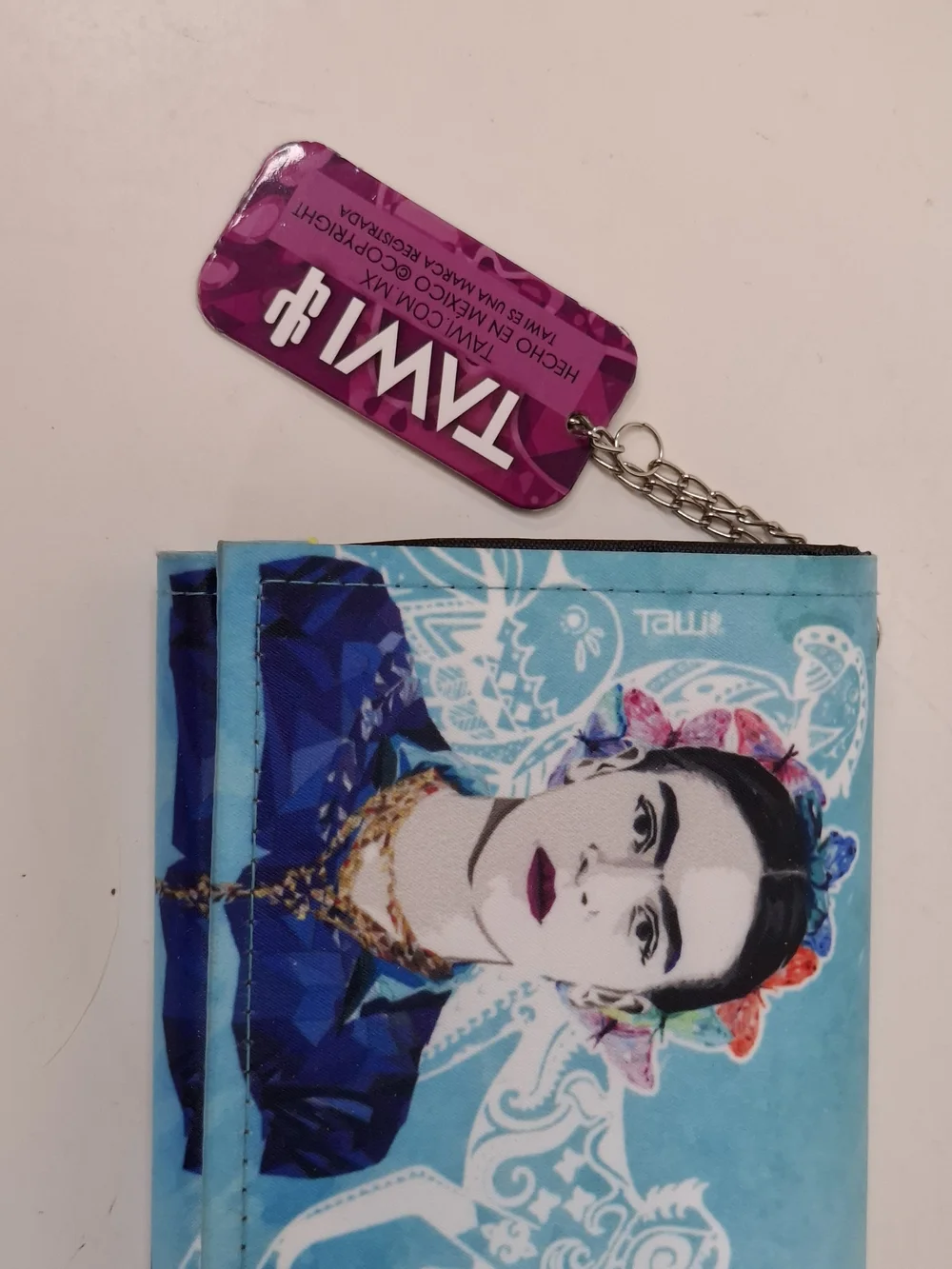 Blue Frida Kahlo-Print Women's Clutch Wallet